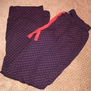 VINEYARD VINES XS RED AND BLUE WHALE PJ PANTS